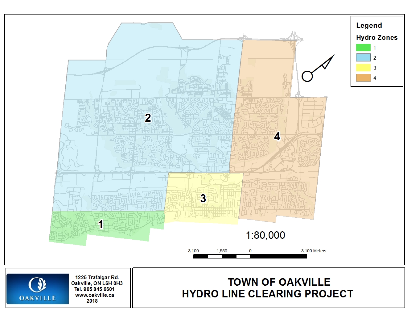 Zoning throughout the Town of Oakville