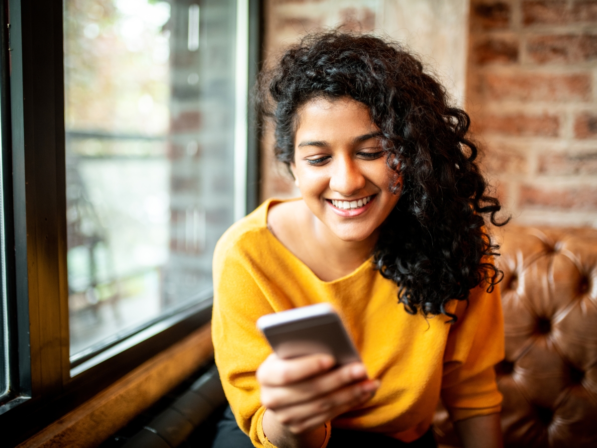 Girl using phone