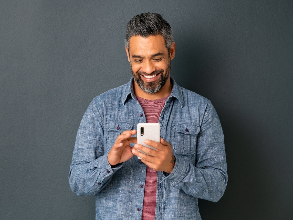 Man using mobile